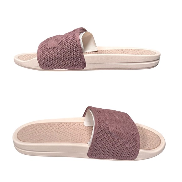 New APL Slides Men\'s 14 TechLoom Creme Rose Dust Beachwood Athletic Sandals